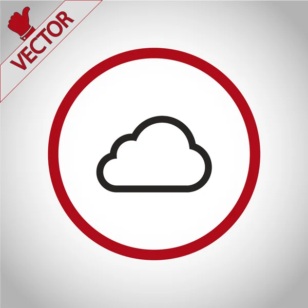 Cloud icon Estilo de diseño plano — Archivo Imágenes Vectoriales