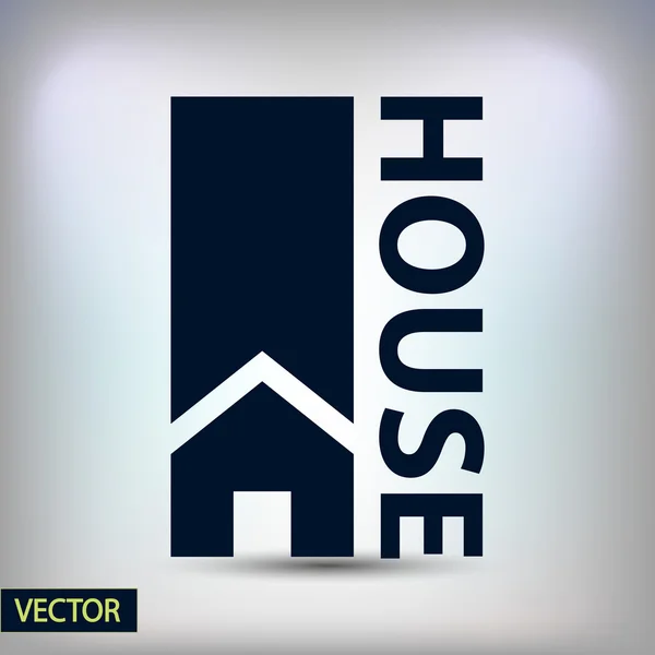 Casa plana icono . — Vector de stock