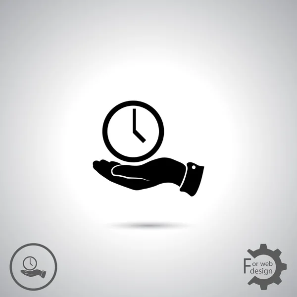 Reloj icono de diseño — Vector de stock