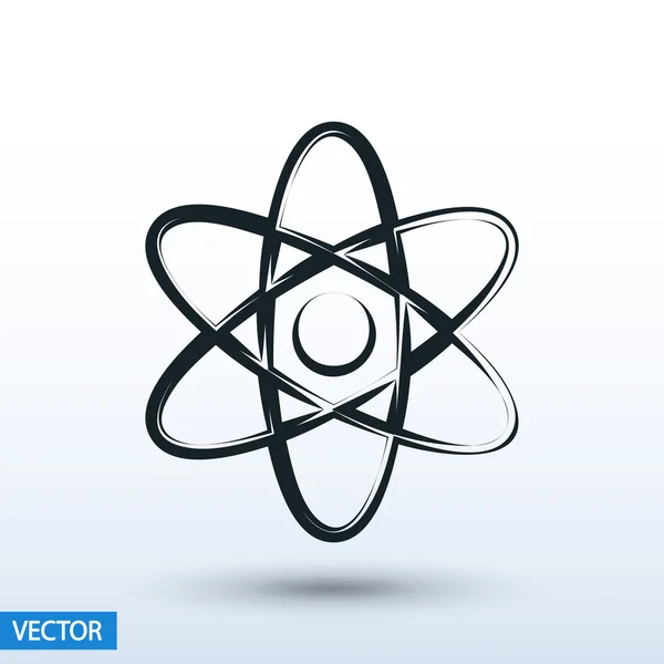 Atom icon. flat design — Stock Vector