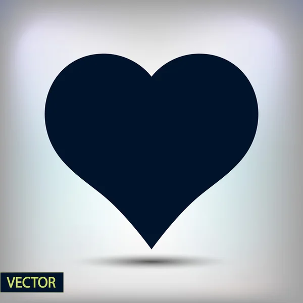 Design plat Heart Icon — Image vectorielle