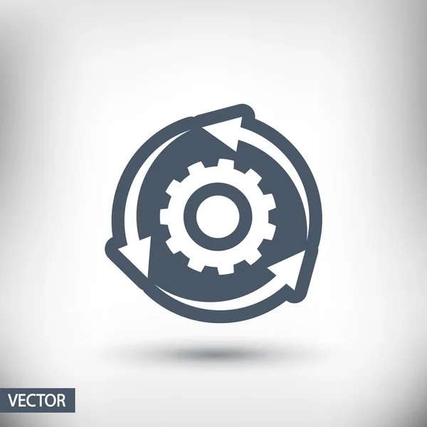 Flecha circular icono — Vector de stock