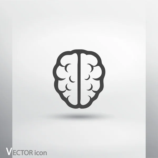 Mózg ikona stylu Płaska konstrukcja — Wektor stockowy
