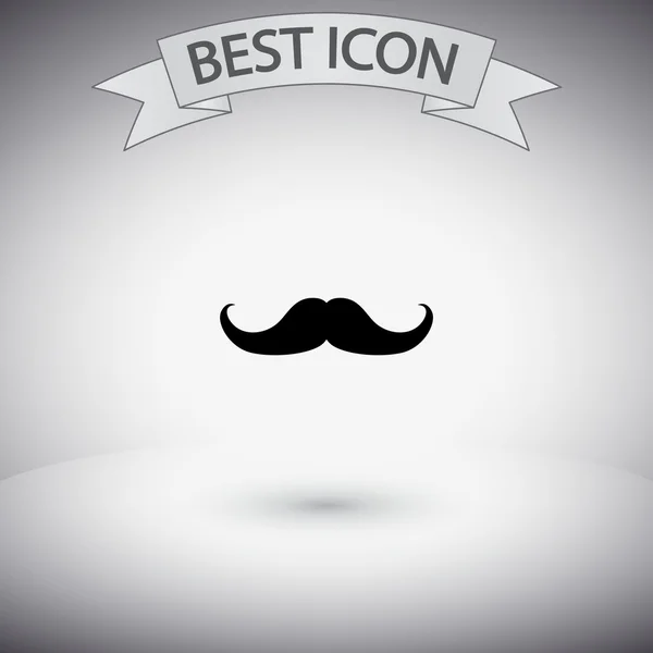 Mustache flat icon — Stock Vector