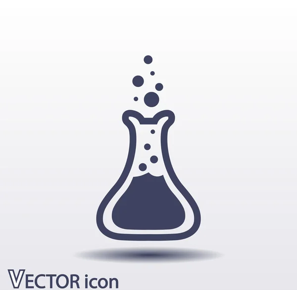 Ícone de vidro de laboratório — Vetor de Stock