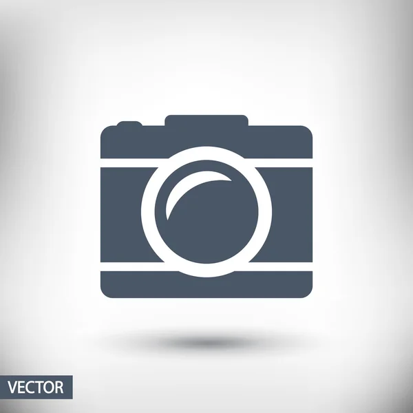 Platte pictogram van de camera — Stockvector