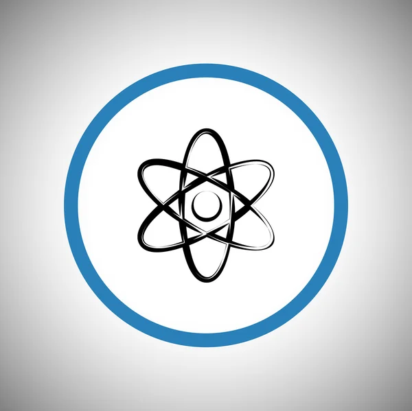 Icono de átomo. diseño plano — Vector de stock
