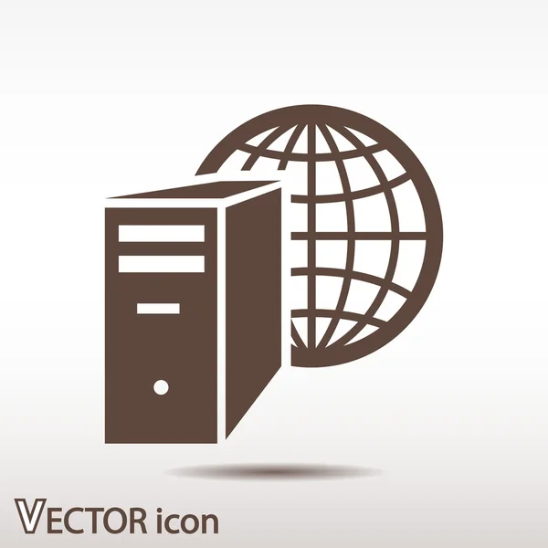 Ícone do servidor de computador — Vetor de Stock