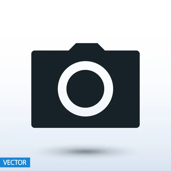 Platte pictogram van de camera — Stockvector