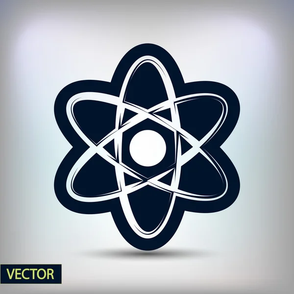 Atom εικονίδιο. επίπεδη σχεδίαση — Διανυσματικό Αρχείο