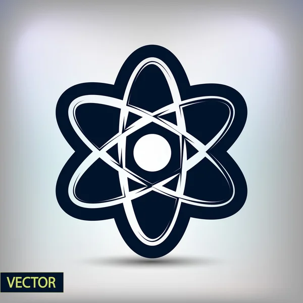 Atom icon. flat design — Stock Vector