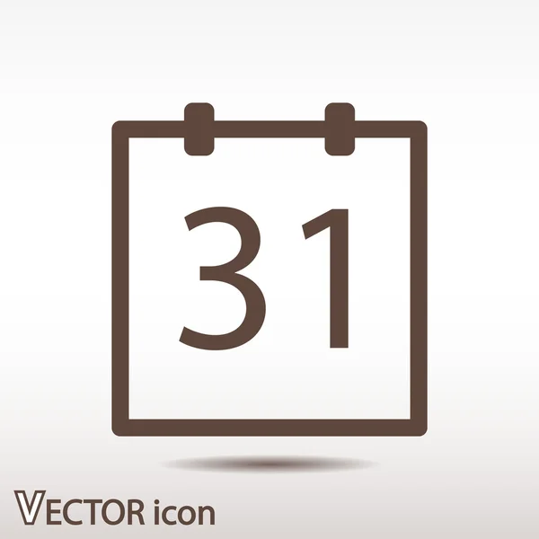 Icono del calendario Diseño plano — Archivo Imágenes Vectoriales
