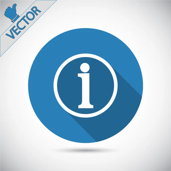 Signo de información icono — Vector de stock