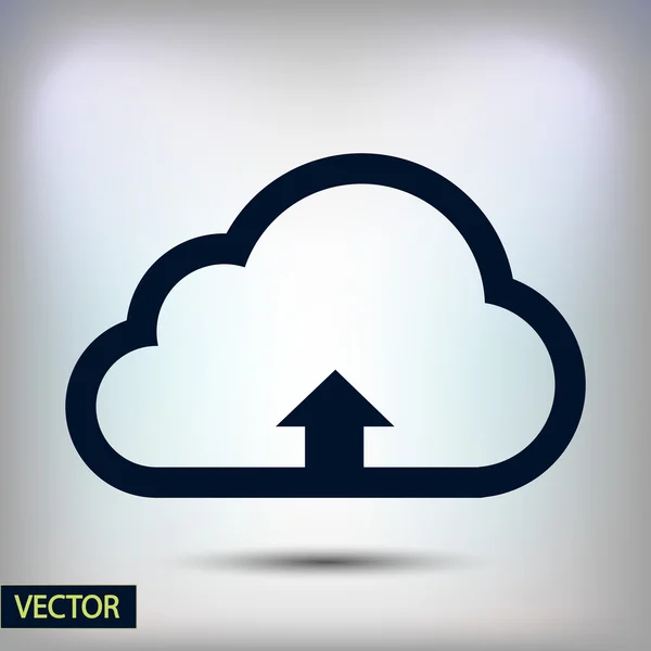 Значок загрузки облаков — стоковый вектор