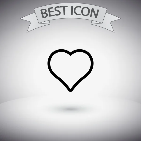 Heart Icon. Flat design style — Stock Vector