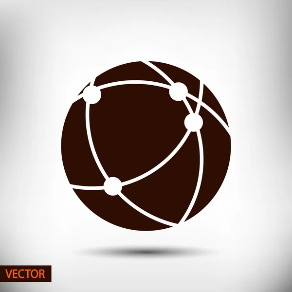 Global technology or social network icon — Stockový vektor