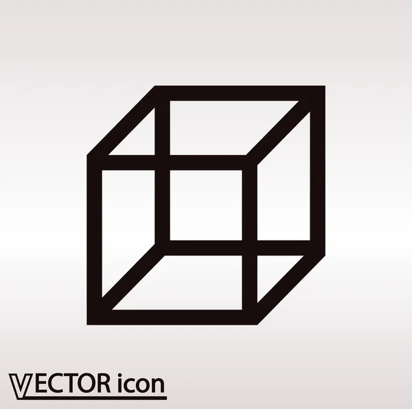 Kub logo design ikon — Stock vektor