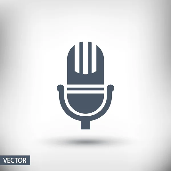 Mikrofon simgesi tasarım — Stok Vektör
