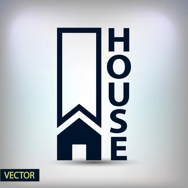 Flat House icon. — Stock Vector