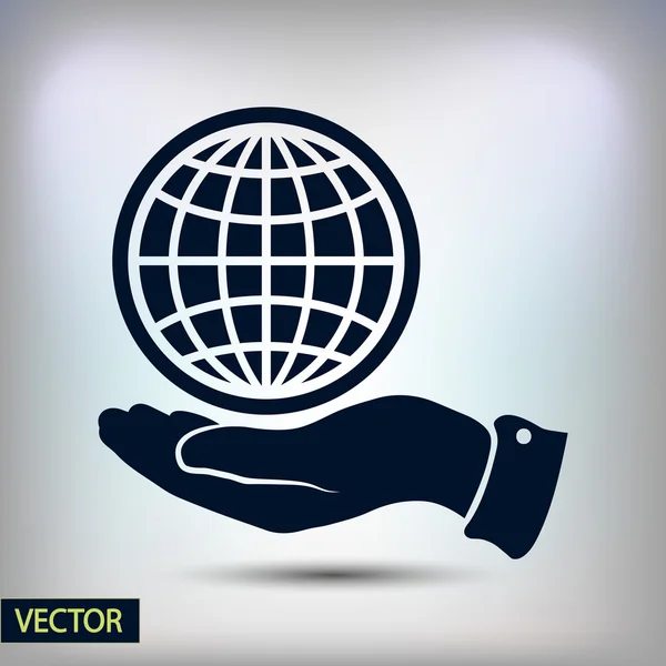 Globo Icono Diseño plano — Vector de stock