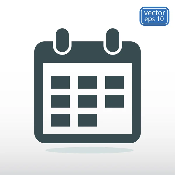 Takvim simgesi, vektör illüstrasyonu. Düz tasarım biçimi