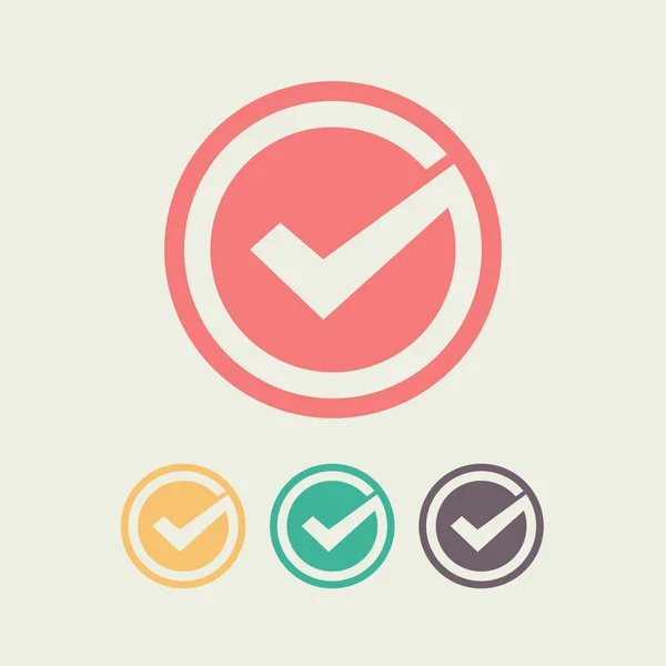 Tik ikonu, vektör illüstrasyonu. Düz tasarım biçimi 