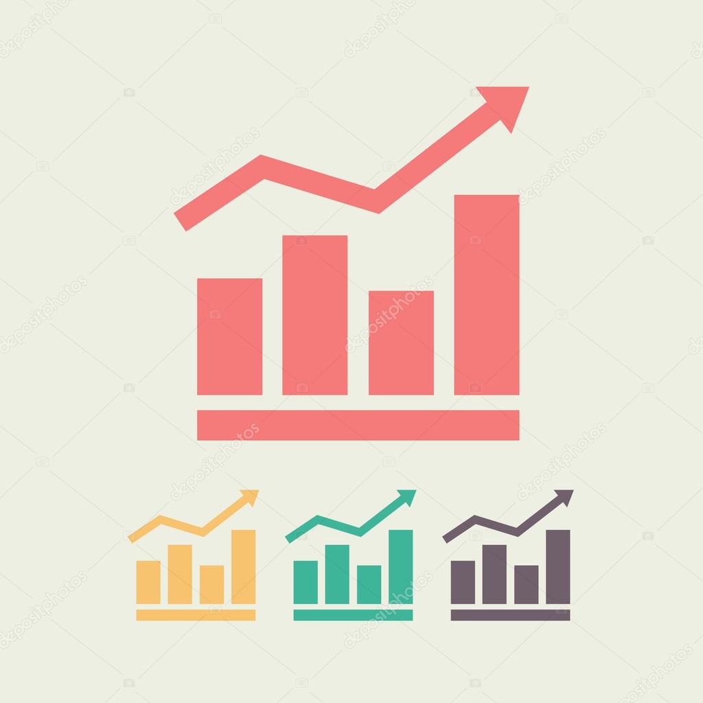 Infographic, chart  icon, vector illustration. Flat design style