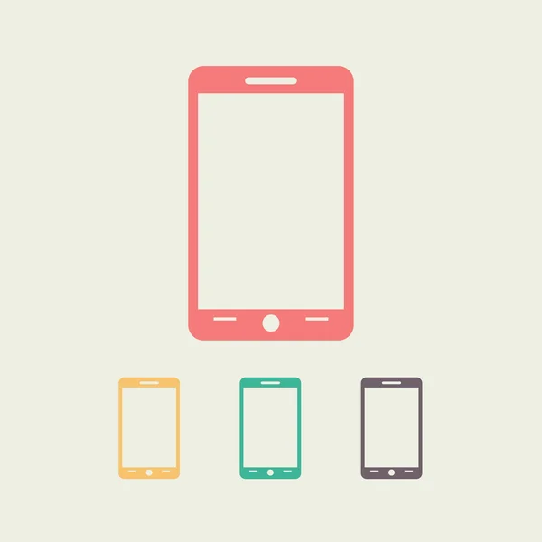 Mobile smartphone icon, vector illustration. Flat design style — Stock Vector