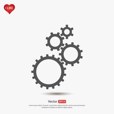 Gears'ı simgesi, düz tasarım stili
