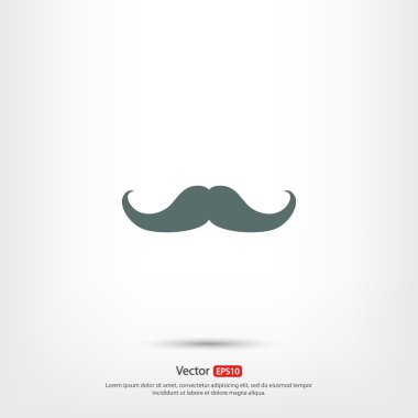 Bıyık düz simgesi