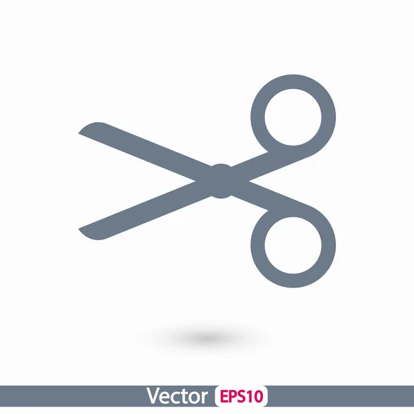 Ciseaux Icône plate — Image vectorielle