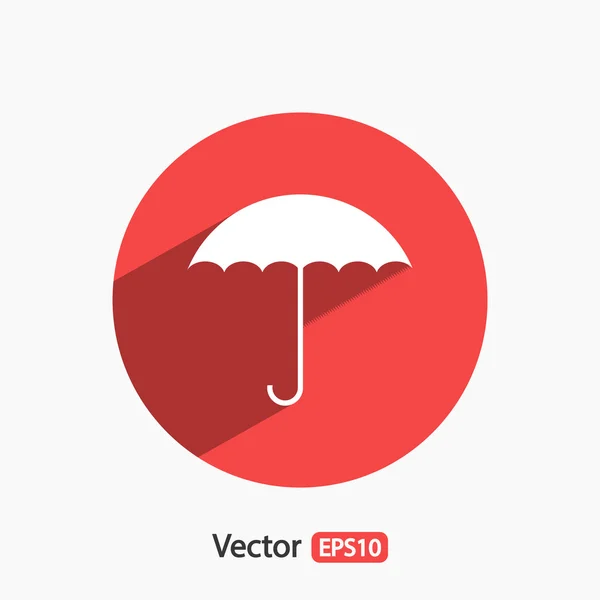 Deštník ikona, plochý design styl — Stockový vektor