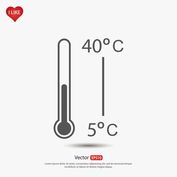 Conception d'icône de thermomètre — Image vectorielle