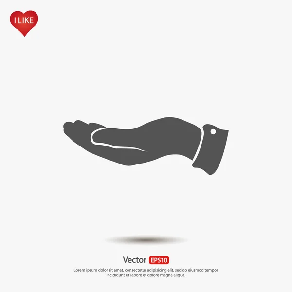 Hand pictogram ontwerp — Stockvector