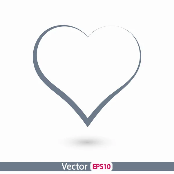 Icono de corazones, diseño plano — Vector de stock