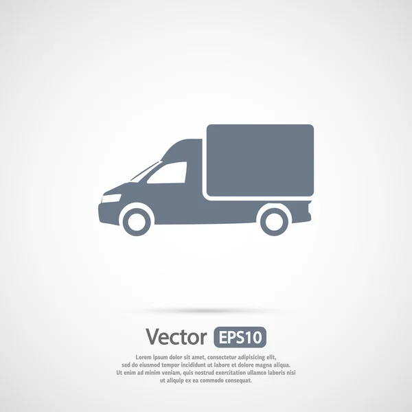 Vrachtwagen Flat Icon — Stockvector