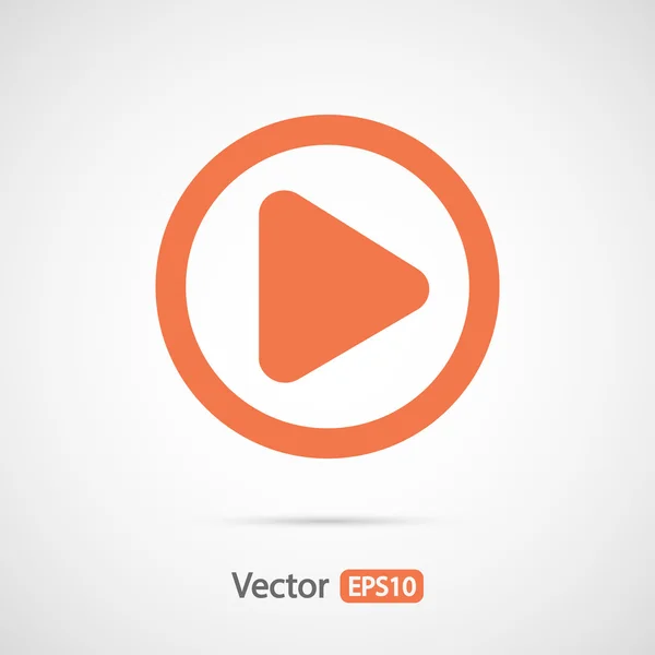 Botón de reproducción icono web — Vector de stock