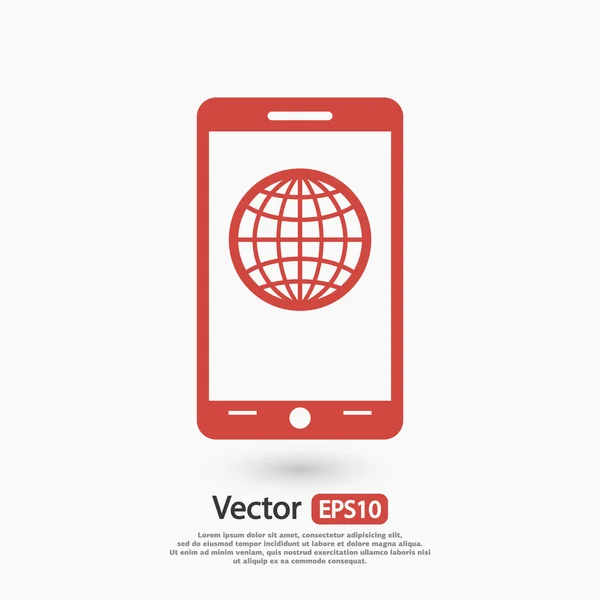 Mobiele smartphone pictogram — Stockvector