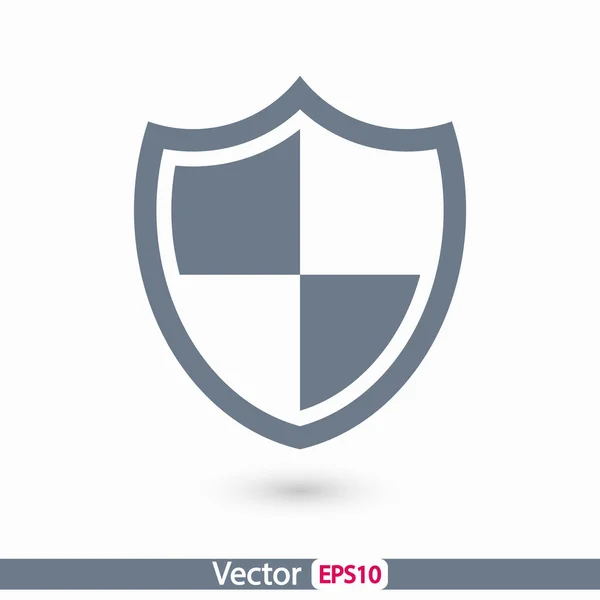 Ícone de escudo, estilo de design plano — Vetor de Stock