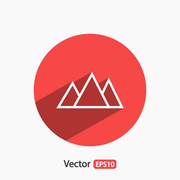 Montañas icono de diseño — Vector de stock