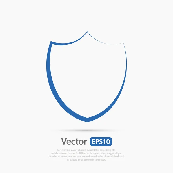 Ícone de escudo, estilo de design plano — Vetor de Stock