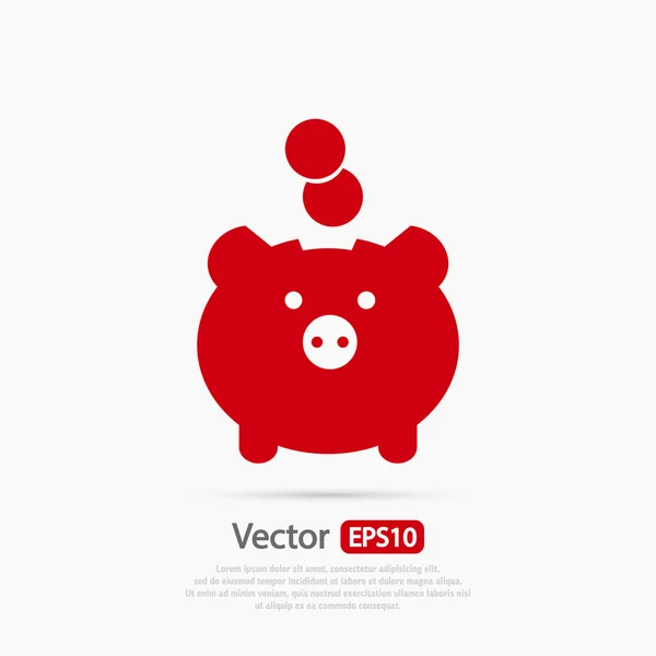 Moneybox icono de diseño — Vector de stock