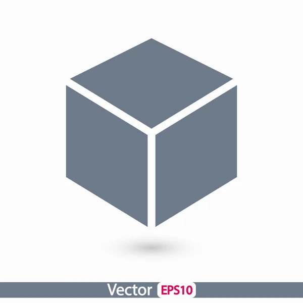 Icono de diseño del logotipo del cubo 3d — Vector de stock