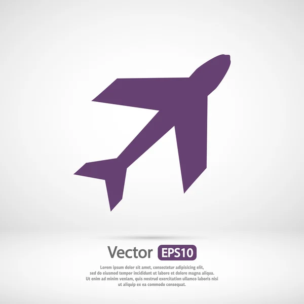 Projekt symbol samolotem — Wektor stockowy