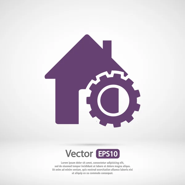 Huis pictogram ontwerp — Stockvector