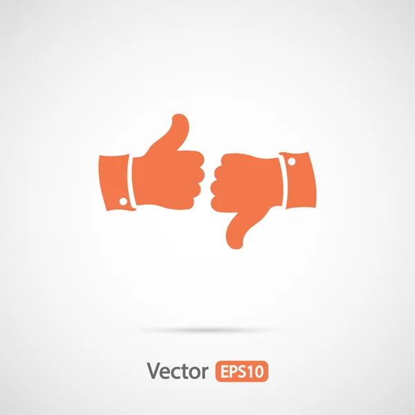 Hüvelykujj-fel-le ikonok — Stock Vector