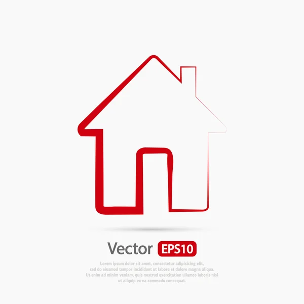 Casa icono de diseño — Vector de stock