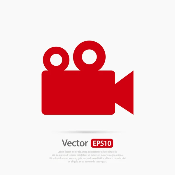 Icono de cámara de vídeo — Vector de stock