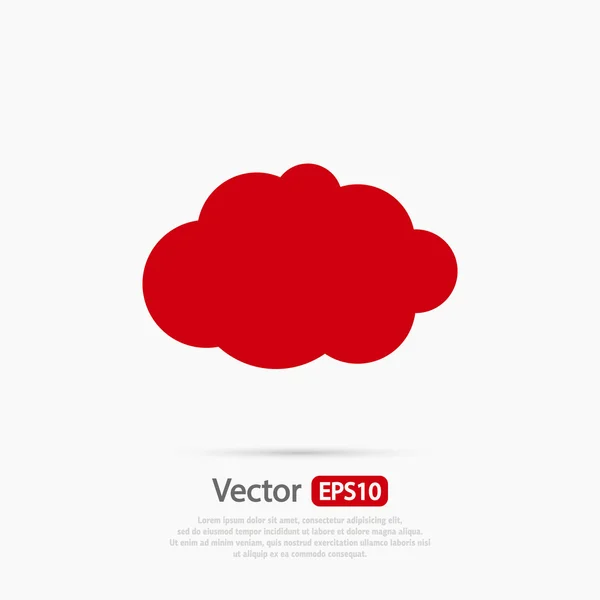 Cloud-Ikone, flaches Design — Stockvektor