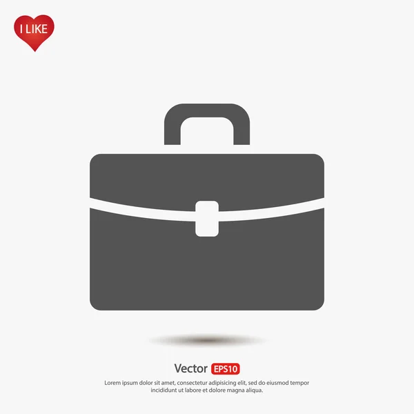 Briefcase icon, Flat design — Stock Vector